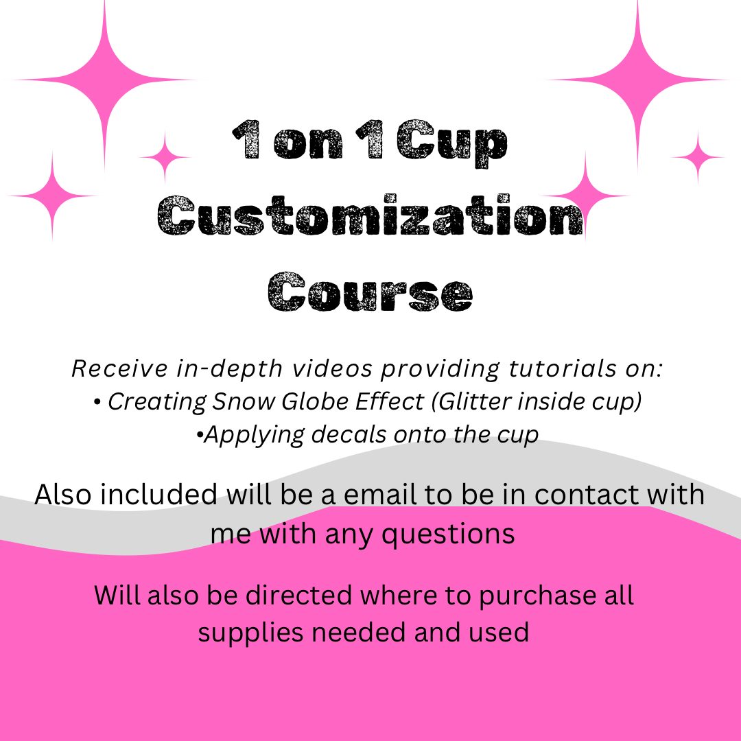 1 on 1 Cup Customization Course - Digital Product