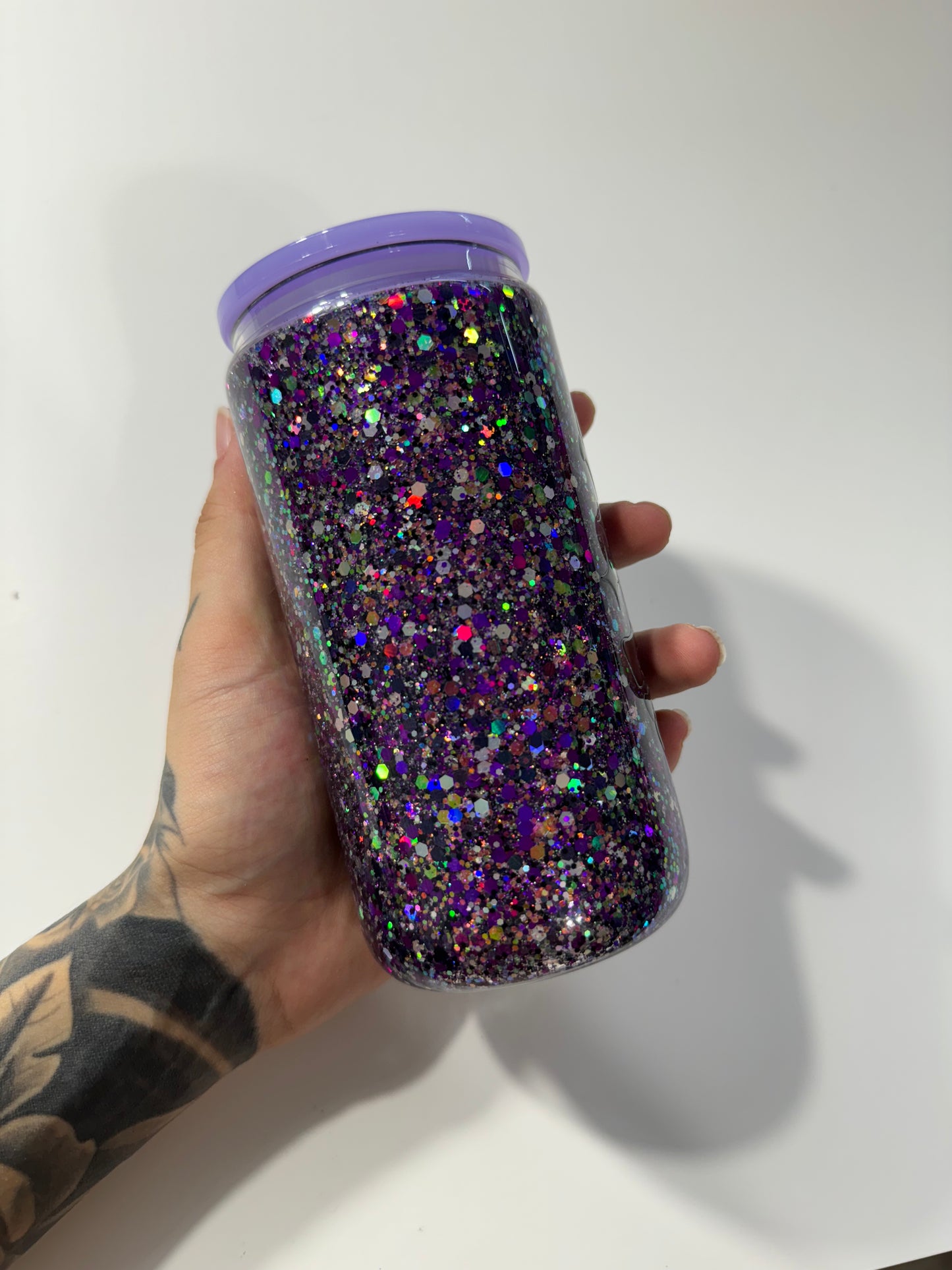 Purple/Black Glitter Cup